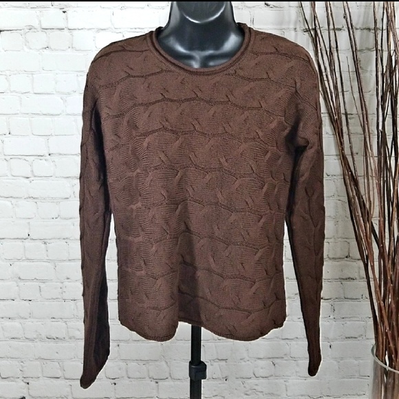 Armani Collezioni Sweaters - Armani Collezioni Merino Wool Cable Knit Sweater